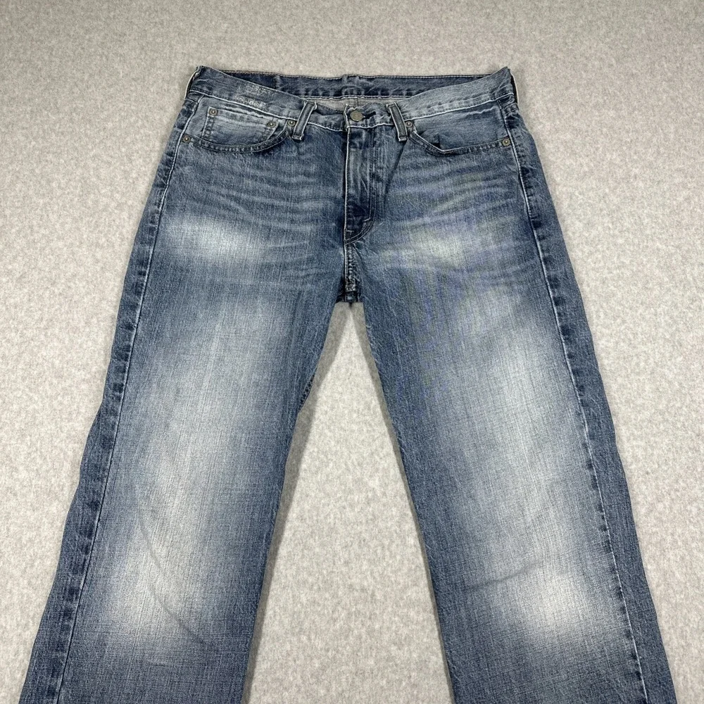 Levi's 514‎ Straight Fit Jeans Men's 32x32 Light Wash Denim Fade Paint Splatter